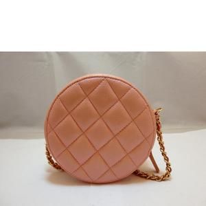 Chanel Bag Shoulder Matelasse Pink Chain Caviar Round Skin